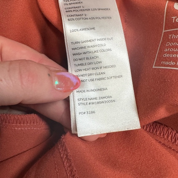 Figs Catarina V-Neck Scrub Top in terracotta - Picture 3 of 3